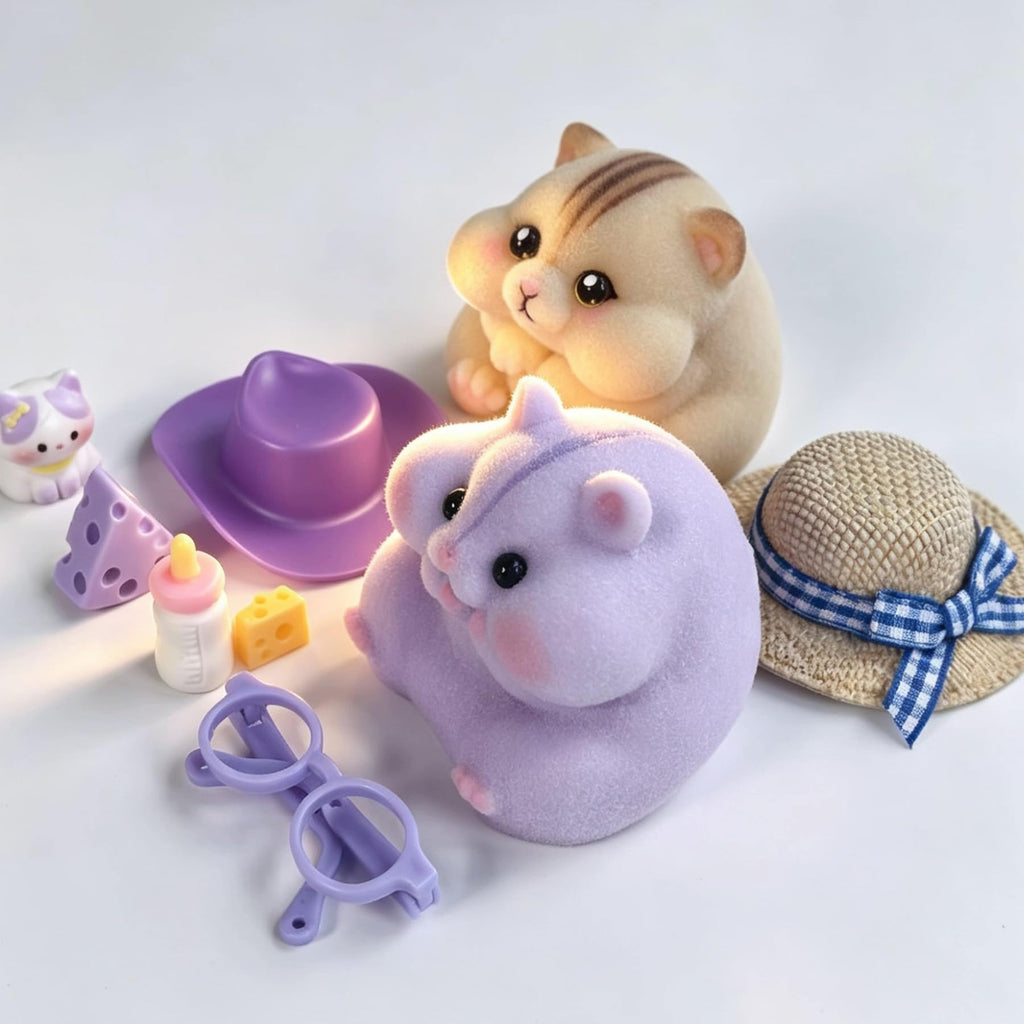Handmade Taba Squishy Hamster Toy, Cute Squishy Stress Relief Fidget Toy