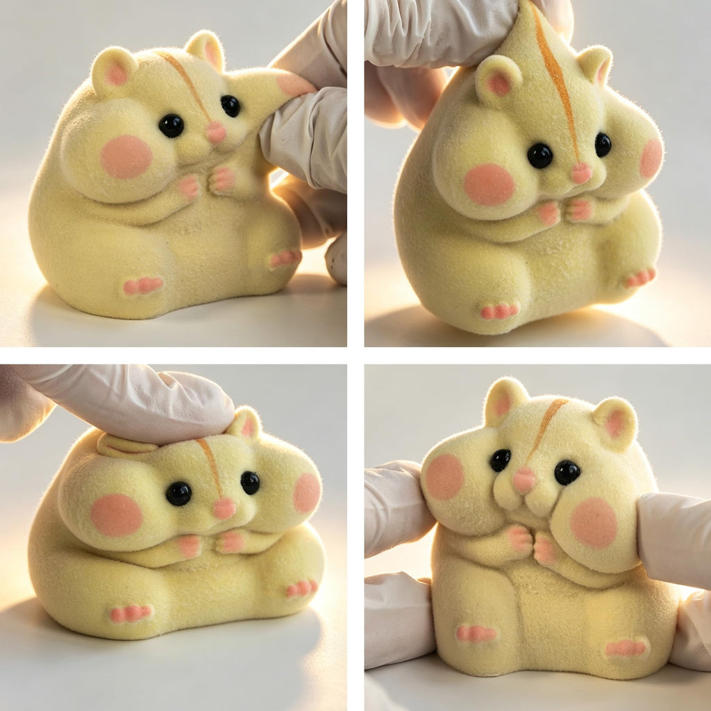 Handmade Taba Squishy Hamster Toy, Cute Squishy Stress Relief Fidget Toy