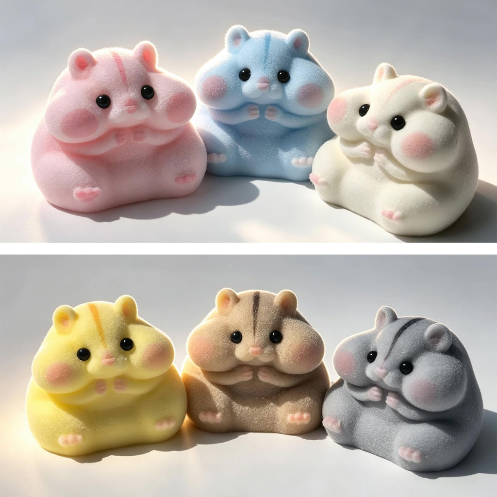Handmade Taba Squishy Hamster Toy, Cute Squishy Stress Relief Fidget Toy