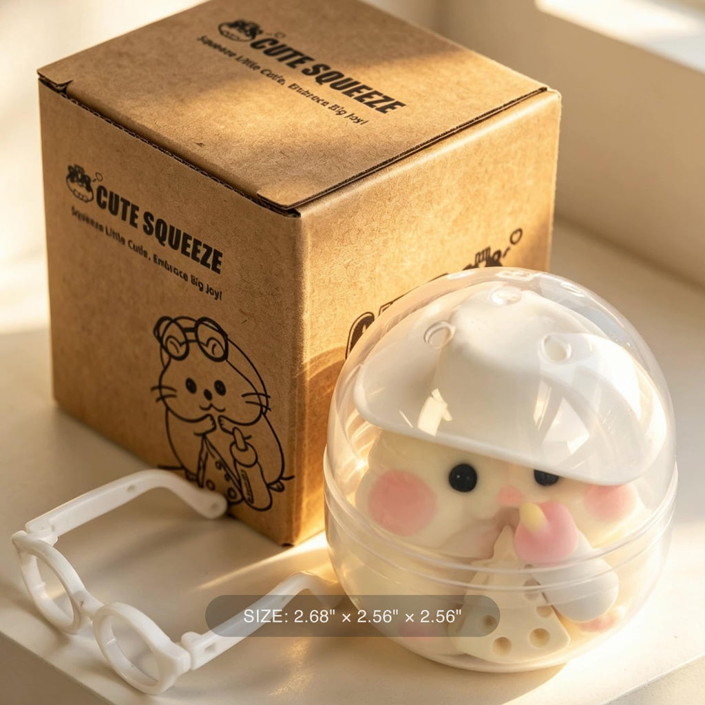 Handmade Taba Squishy Hamster Toy, Cute Squishy Stress Relief Fidget Toy