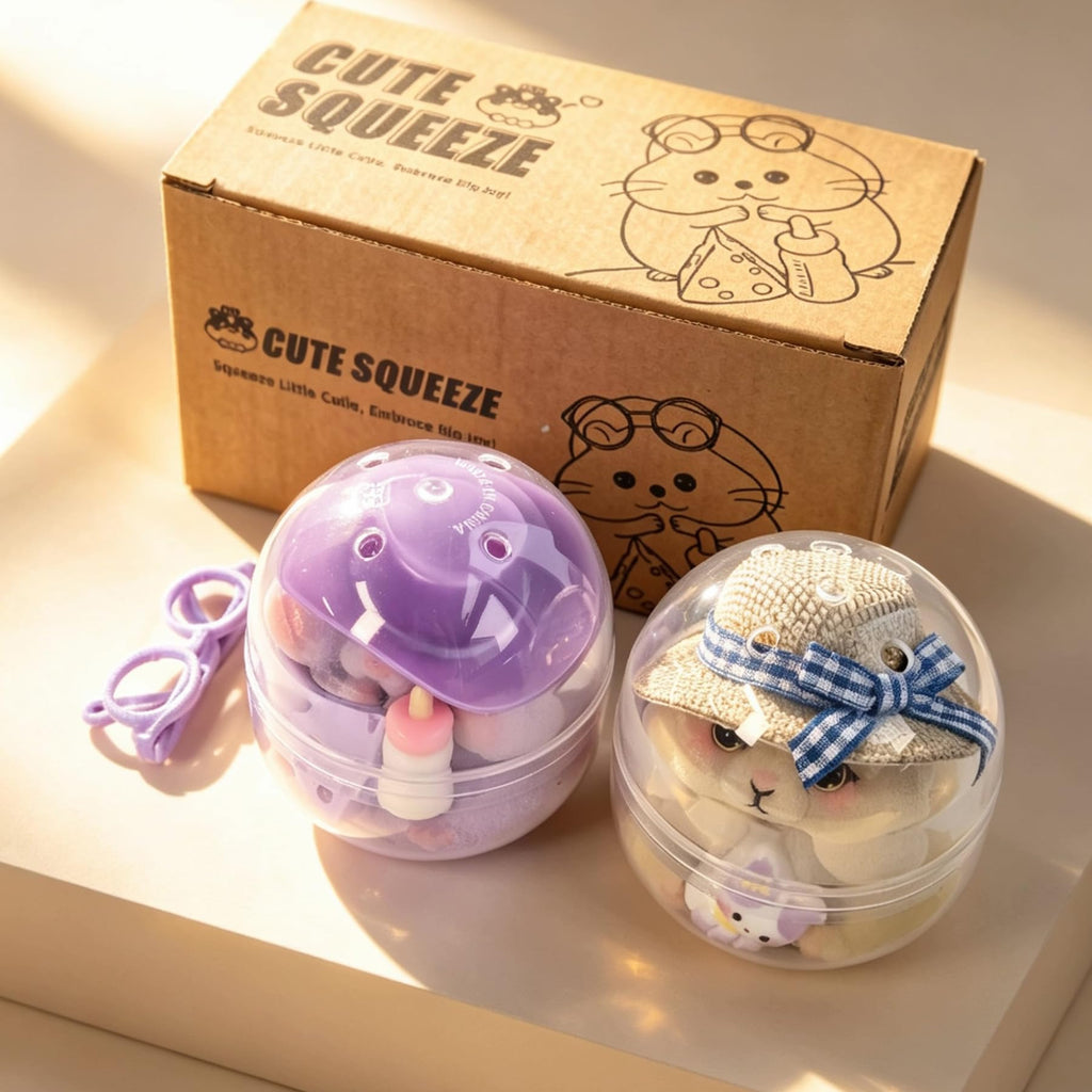 Handmade Taba Squishy Hamster Toy, Cute Squishy Stress Relief Fidget Toy
