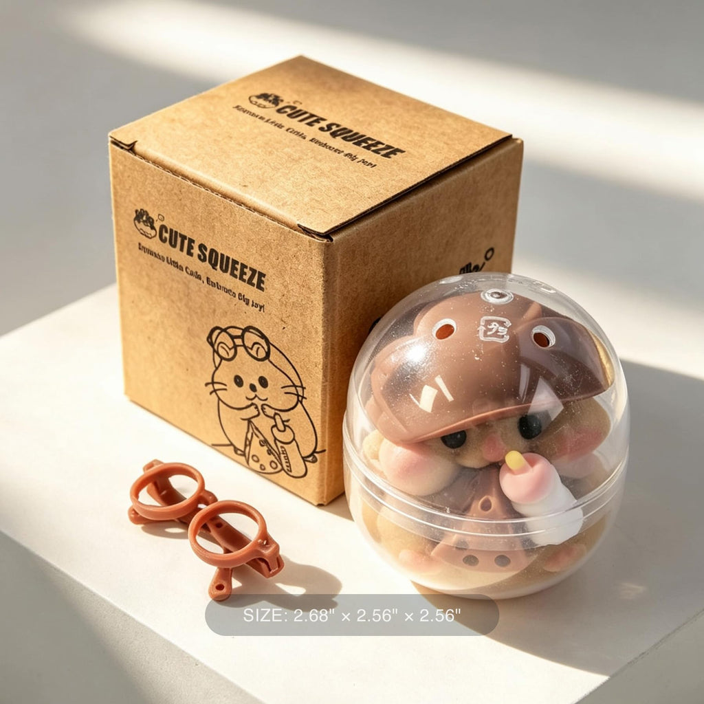 Handmade Taba Squishy Hamster Toy, Cute Squishy Stress Relief Fidget Toy
