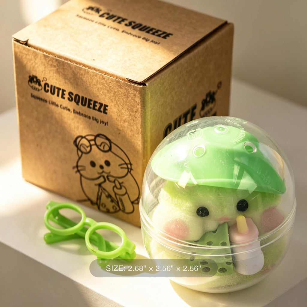 Handmade Taba Squishy Hamster Toy, Cute Squishy Stress Relief Fidget Toy