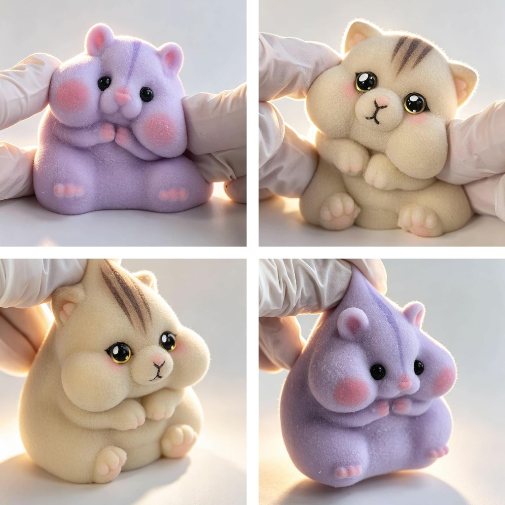 Handmade Taba Squishy Hamster Toy, Cute Squishy Stress Relief Fidget Toy