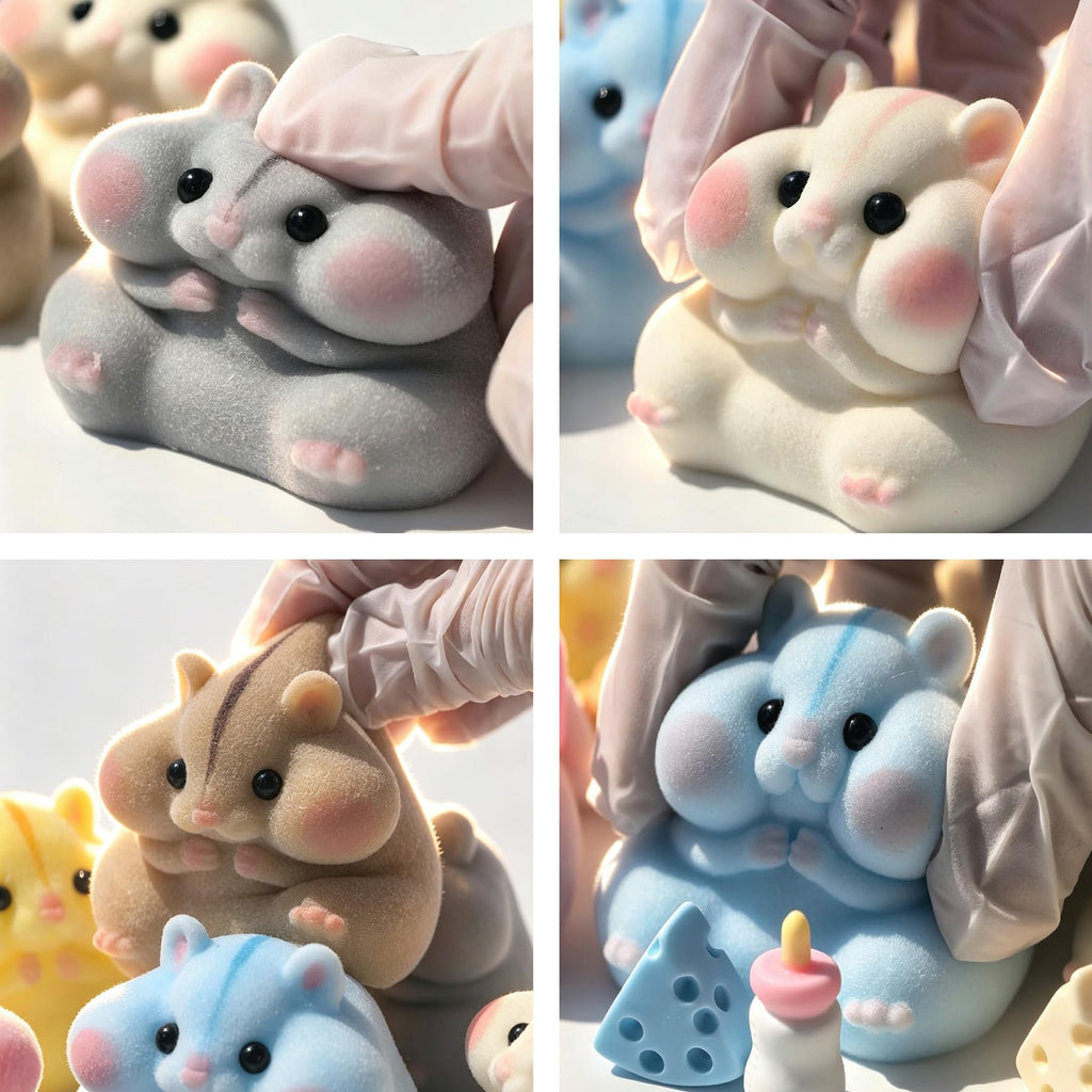 Handmade Taba Squishy Hamster Toy, Cute Squishy Stress Relief Fidget Toy