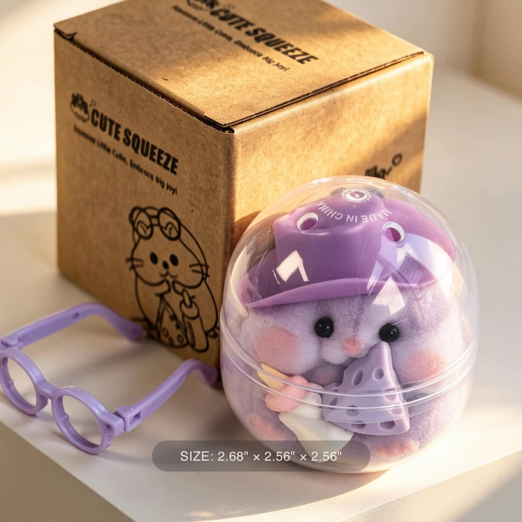 Handmade Taba Squishy Hamster Toy, Cute Squishy Stress Relief Fidget Toy