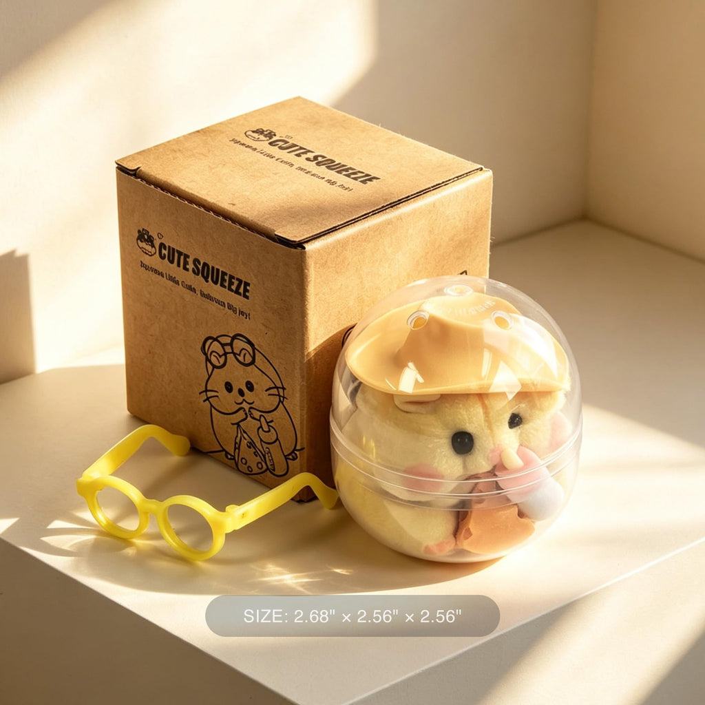Handmade Taba Squishy Hamster Toy, Cute Squishy Stress Relief Fidget Toy