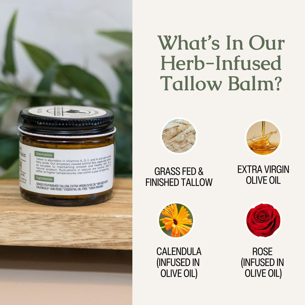 Hearth & Homestead Whipped Beef Tallow for Skin & Face, Unscented, 1.3oz