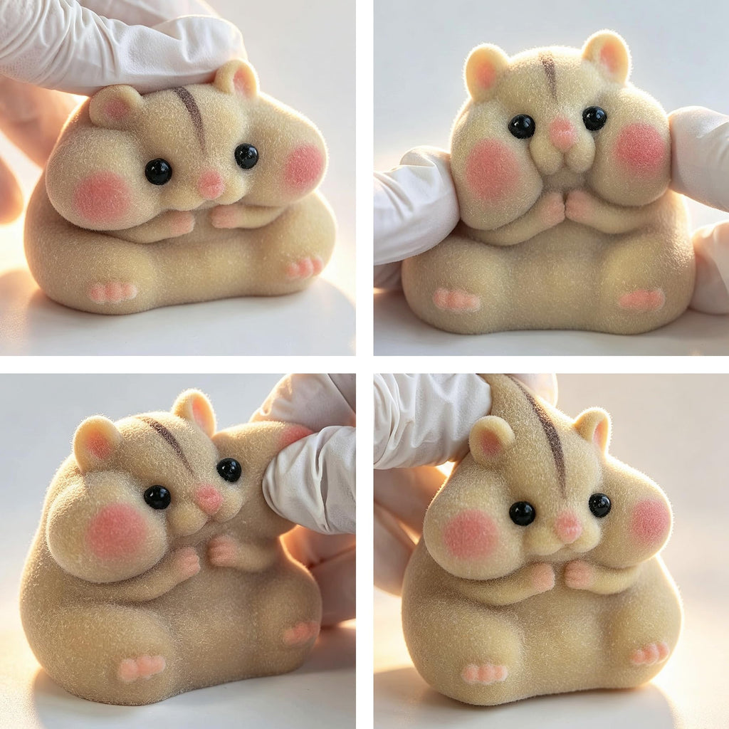 Handmade Taba Squishy Hamster Toy, Cute Squishy Stress Relief Fidget Toy
