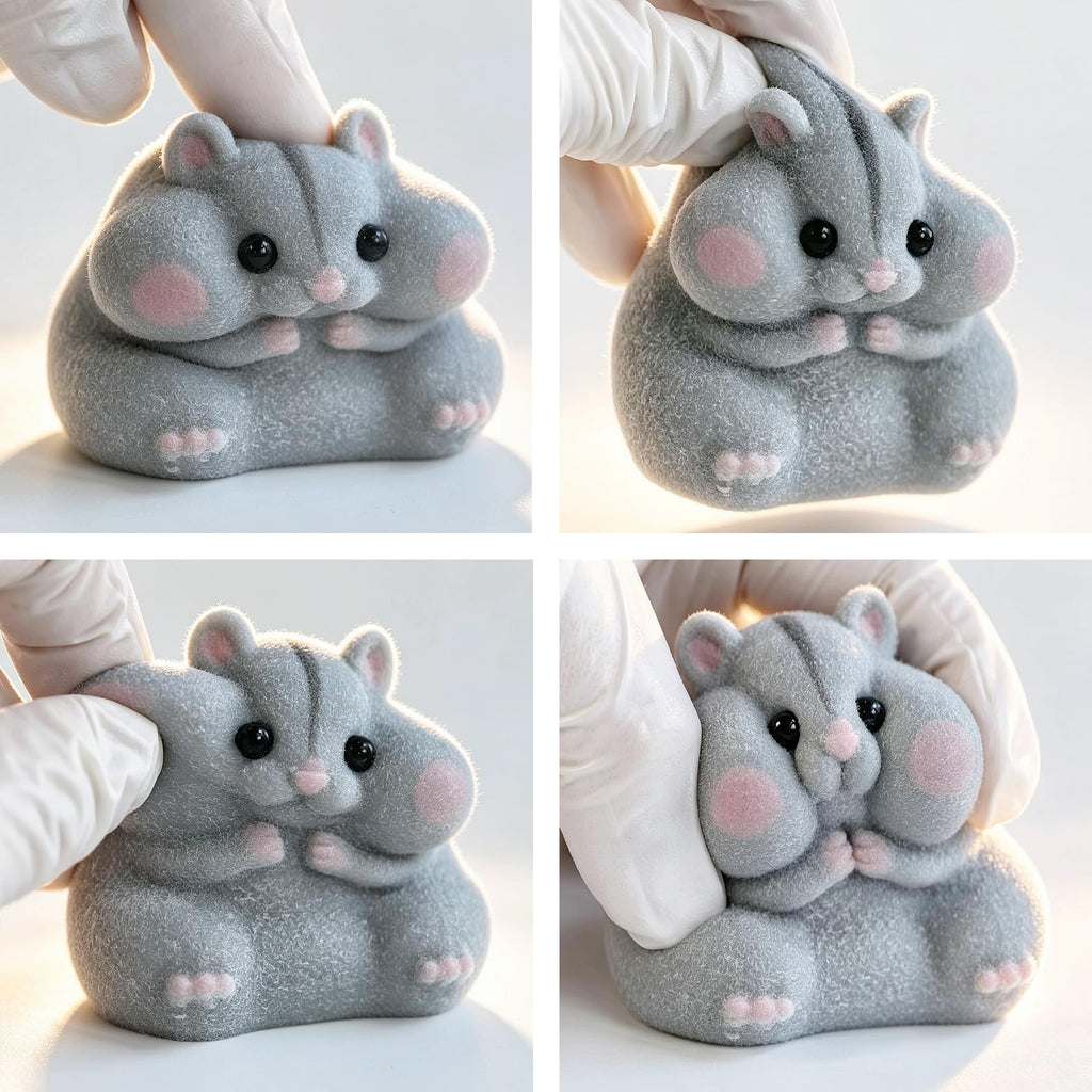 Handmade Taba Squishy Hamster Toy, Cute Squishy Stress Relief Fidget Toy
